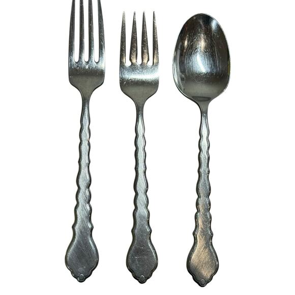 Oneida Community CELLO Burnished Stainless Flatware Replacement 5 Pc Setting - Picture 4 of 8